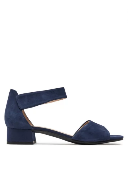 Сандали от набук с масивен ток