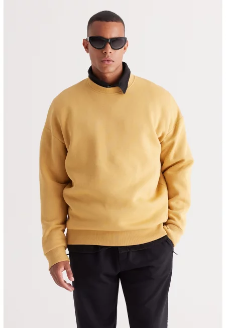 Суитшърт с овално деколте и паднали ръкави