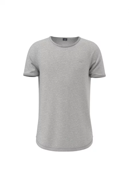 Тениска Cliff с овално деколте - Сив