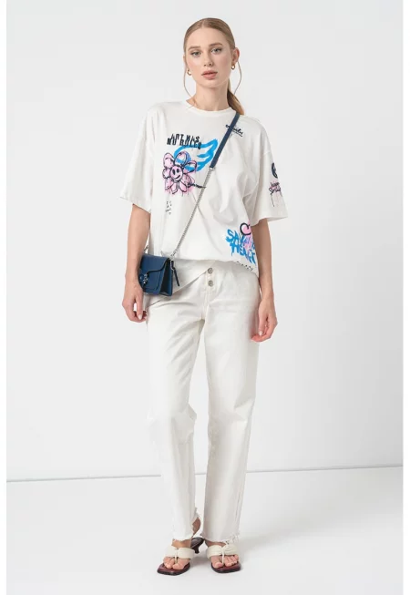 Тениска от органичен памук с принт