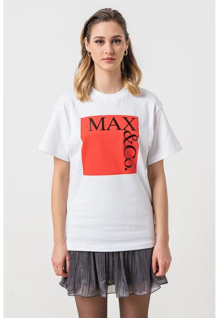 Тениска с лого - Бял