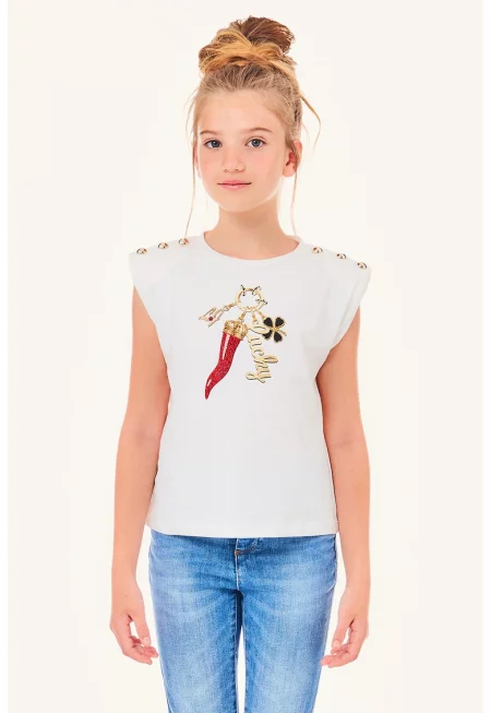 Топ с декоративни копчета