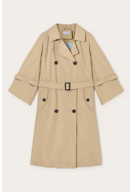 Тренч с двуредно закопчаване и раздвоен ревер