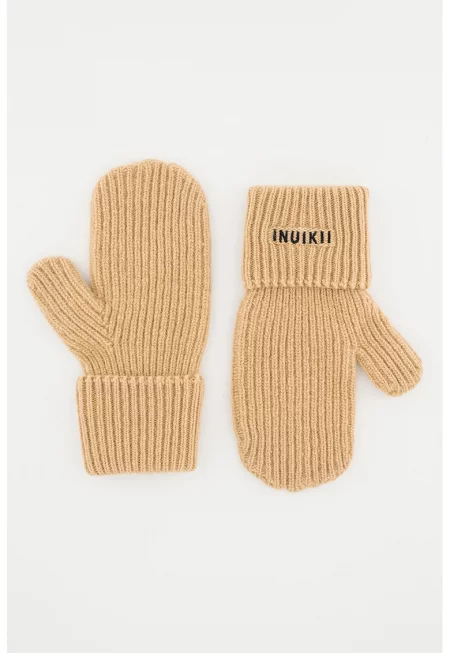Унисекс ръкавички с вълна и кашмир - с лого - Камел