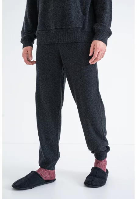 Вълнена долна пижама - Антрацитно сиво