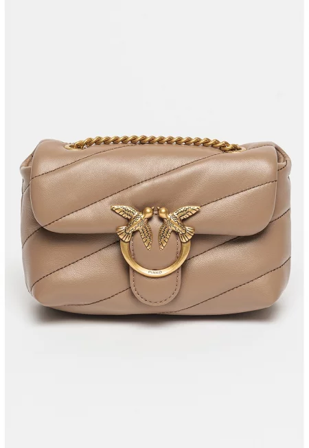 Ватирана кожена crossbody чанта  Love Baby Puff