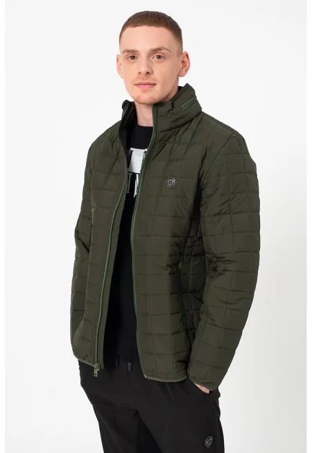 Зимно олекотено капитонирано яке - Папратово зелено