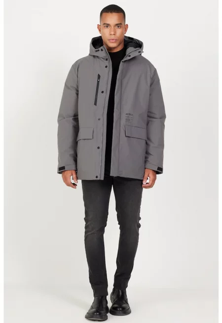 Зимно яке с качулка и джобове с капаче