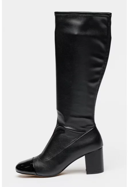 Ботуши до коляното Virnilisa 65 от еко кожа с цип