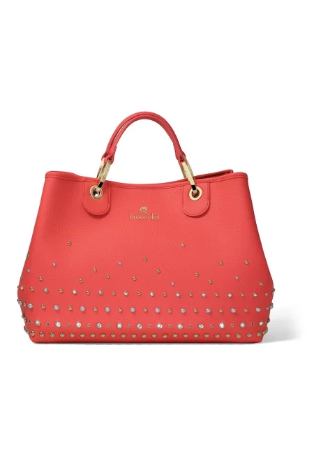 Чанта през рамо 209859 от еко кожа с отделящ се клъч - Червен