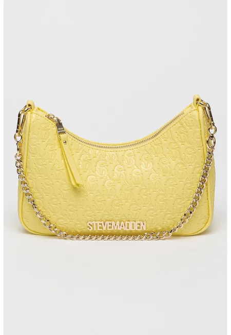 Чанта през рамо Bvice-E от еко кожа с лого - Жълт