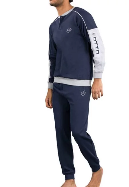 Дълга мъжка пижама  LP2076C - Син