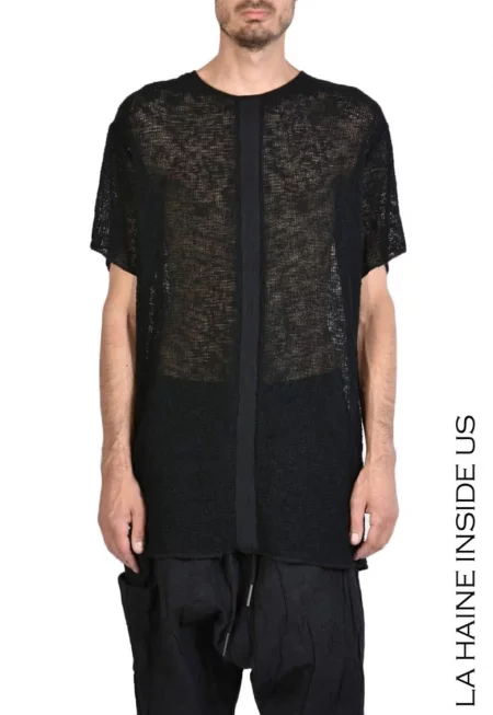 Дълга овърсайз тениска - Черен