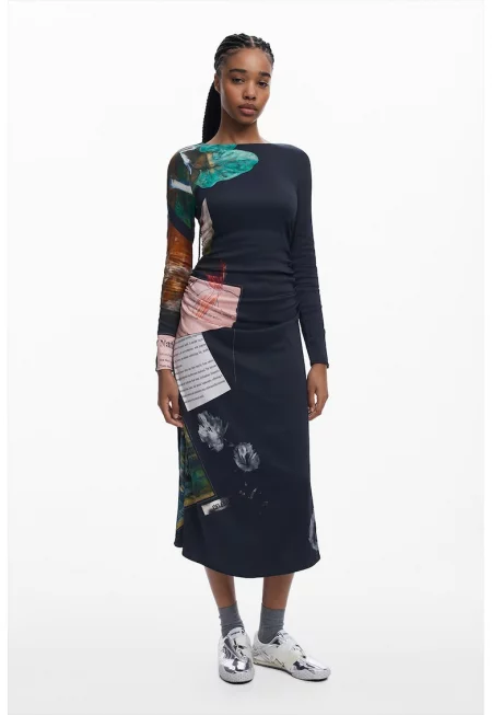 Дълга рокля с набирания