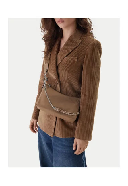 Дамска чанта  модел Mushroom Brown - от екологична кожа - размери 2DH B1W30018