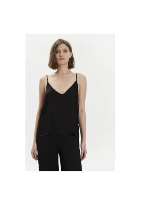 Дамска тениска -  303694005 - Вискоза - Черна - Черен