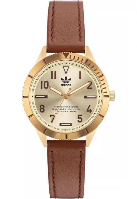 Дамски часовник  EDITION THREE SMALL - неръждаема стомана - силиконова каишка - 36x8 мм - златист