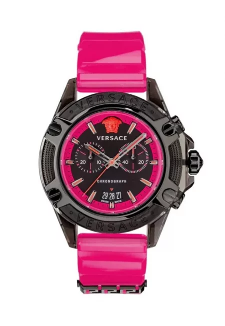 Дамски часовник -  Пластмаса - Черно/Розово