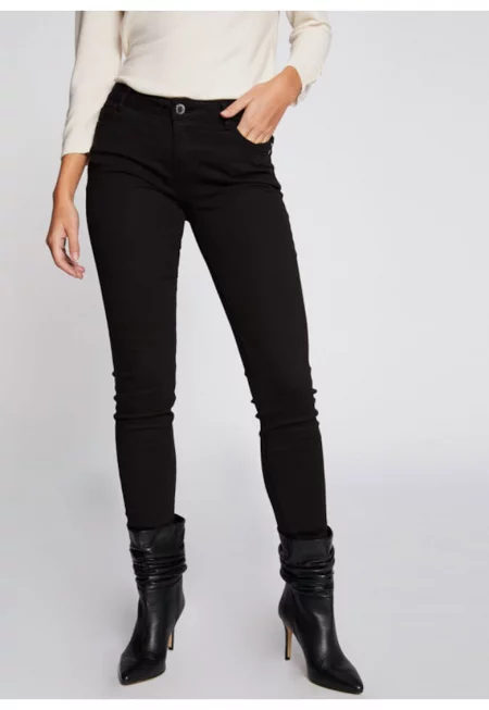 Дамски дънки -  208407793 - Памук/Полиестер - Черен - Черен