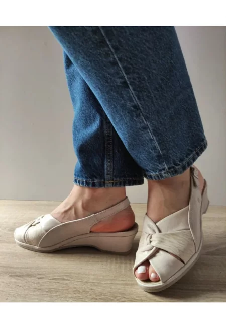 Дамски ежедневни сандали  0026T Roma 52-N Cream - Cream - Крем