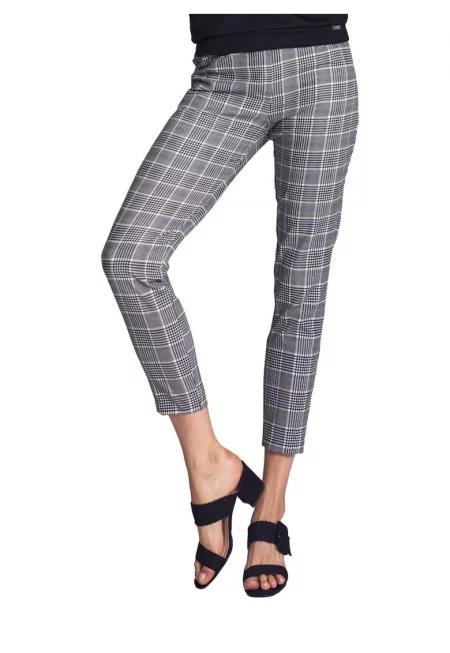 Дамски панталон  M712 - кариран модел - полиестер - елегантен и удобен