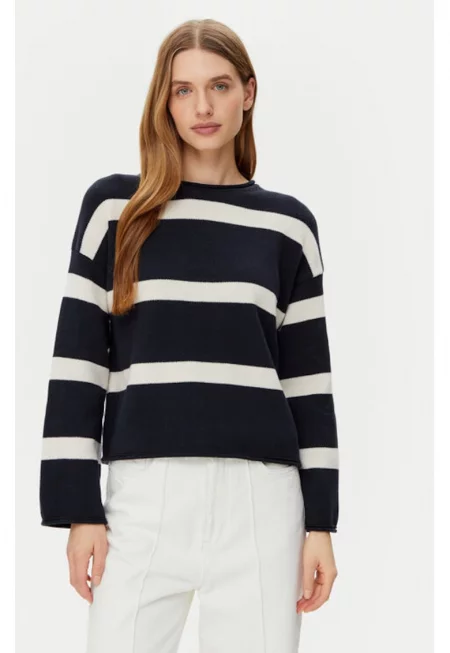 Дамски пуловер - Marc O'Polo - 304883316 - Памук - Син - Син