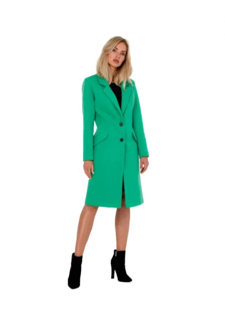 Дамско палто Crombie - Made of Emotion - Maduna - светлозелен