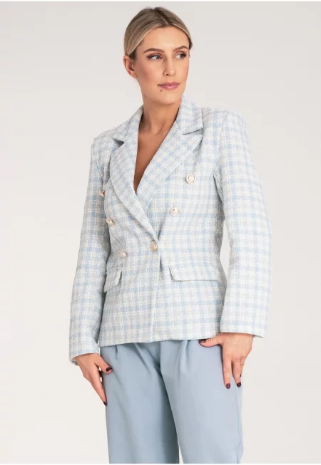 Дамско яке  синьо - памучно - SM