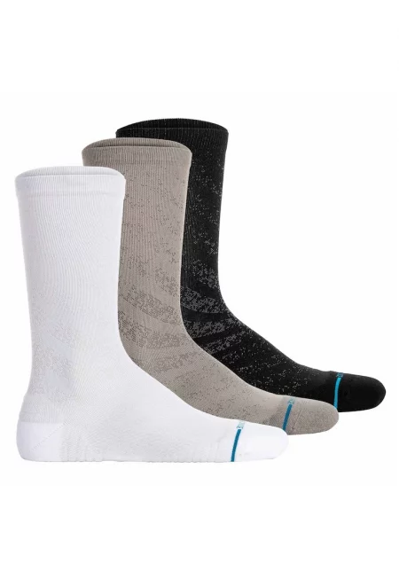 Diesel - Унисекс чорапи Run Light Tab - 3 чифта - Бял/Черен/Сив