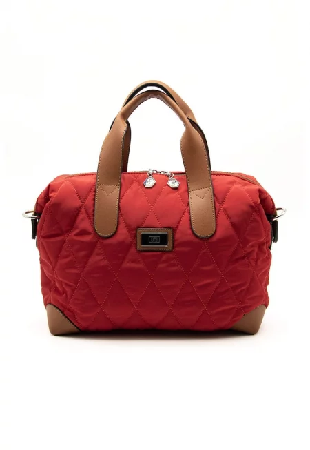 Duffle чанта с лого - кафява - Червен/Светлокафяв