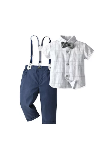 Елегантен син комплект панталон и риза Casian за момче