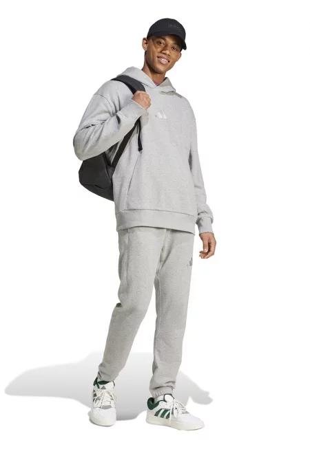 Худи All SZN с джоб кенгуру - Светло сив