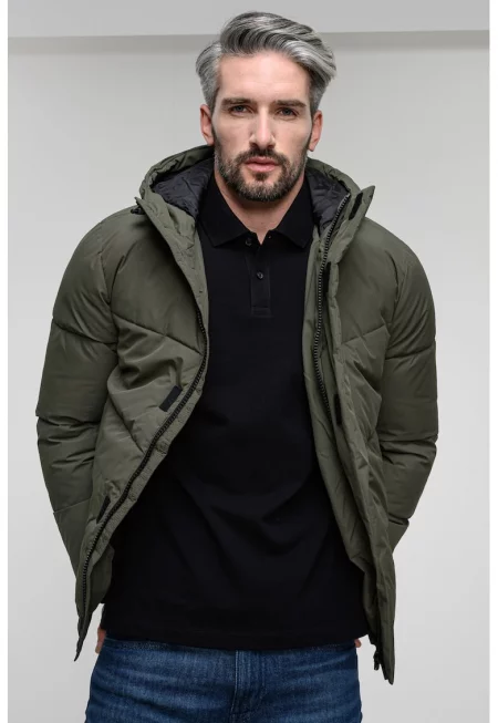 Капитонирано зимно яке с качулка - Каки