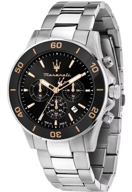 Комплект часовник  10 ATM - Сребрист - Неръждаема стомана - Кварцов