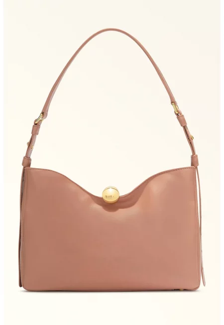 Кожена чанта Хобо Sfera - Прашно розово