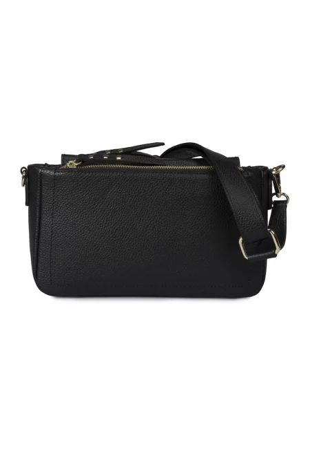 Кожена чанта през рамо с отделяща се презрамка