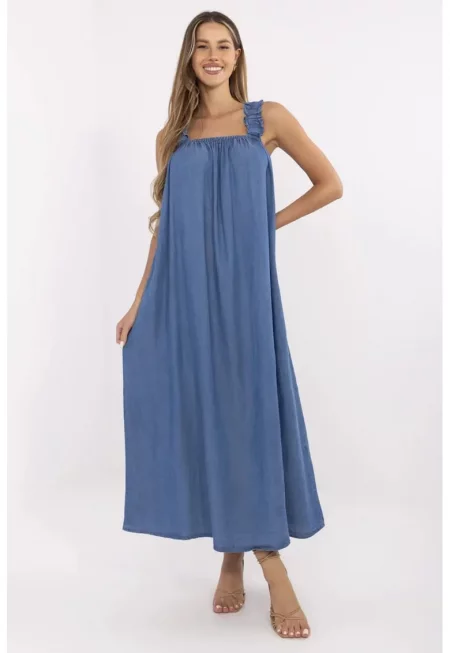 Loose Dress With Square Neckline