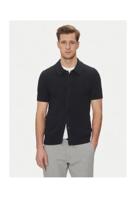 Мъжка блуза Joop Jeans - 10019223 30045456 - Памук - Тъмносин - Тъмносин