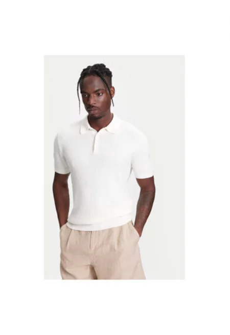 Мъжка поло тениска  1198U301H - Памук - Бежов - Бежов