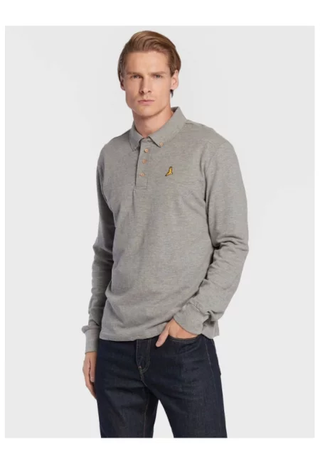 Мъжка поло тениска -  301690153 - Памук - Сив