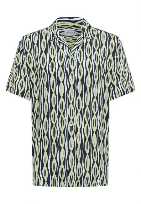 Мъжка риза  1016473 - Вискоза/Лен - Зелена - Зелен