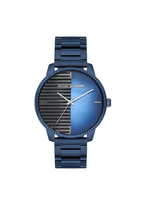 Мъжки часовник  MEX3215 - 43мм - стоманена каишка - син - 3ATM