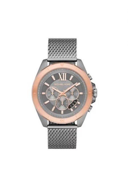 Мъжки часовник -  Неръждаема стомана - Сив/розов