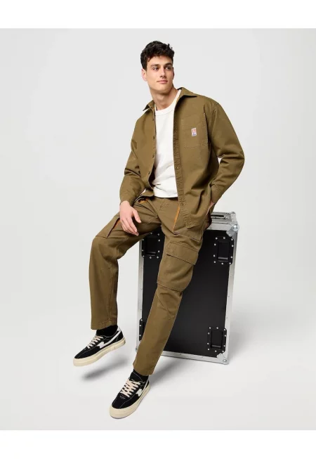 Мъжки къси панталони -  Casey Jones Cargo Pant - свободна кройка - средна талия - дълги - 6 джоба - цип - памук - W32-L32 US - зелени