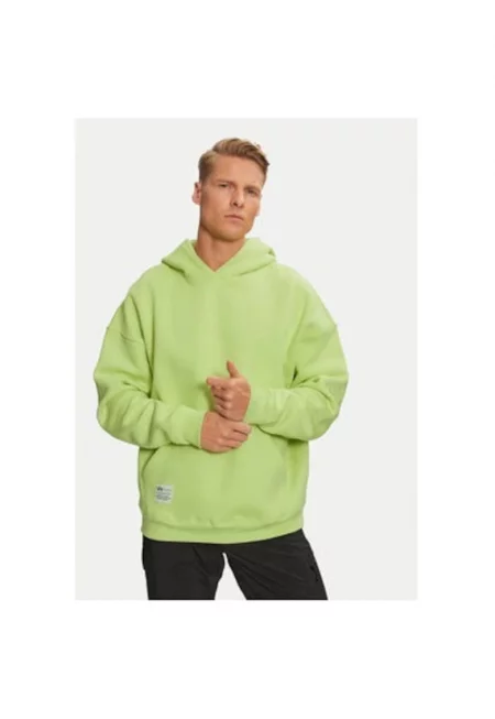 Мъжки суитшърт -  304543005 - Памук/Полиестер - Зелен - Зелен