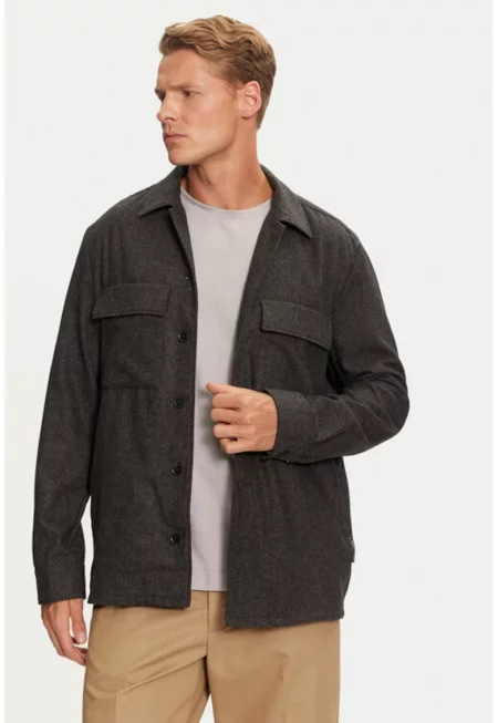 Мъжко яке - Marc O'Polo - 304173585 - Вълна/Полиестер - Сив - Сив