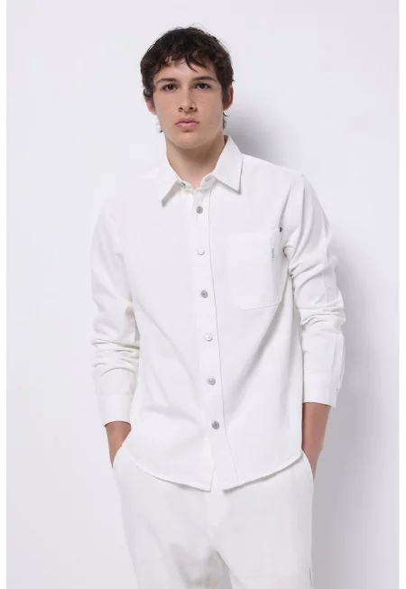 Памучна риза с джоб