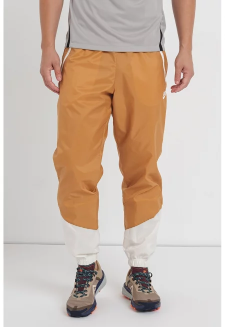 Панталон Windrunner с цепки с цип на глезените - Слонова кост/Светлокафяв