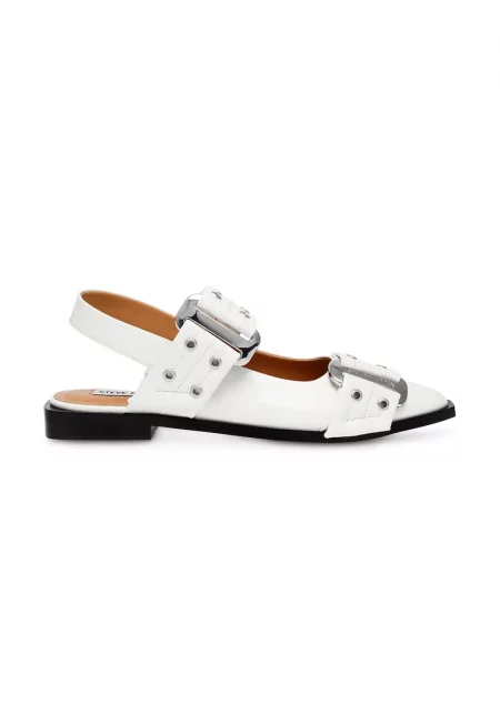 Пантофки с остър връх - Бял