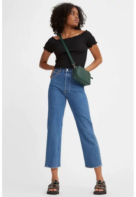 Прави дънки Ribcage над глезена